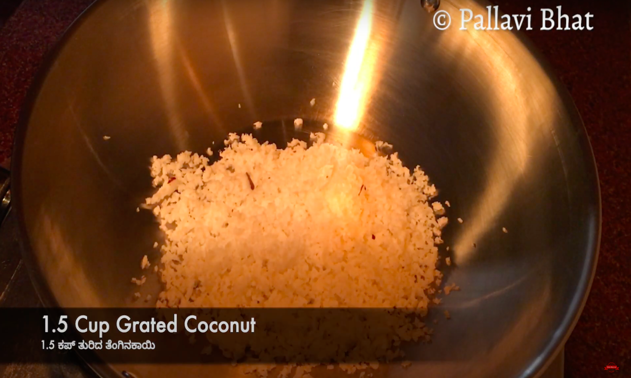 Grated Coconut for stuffing